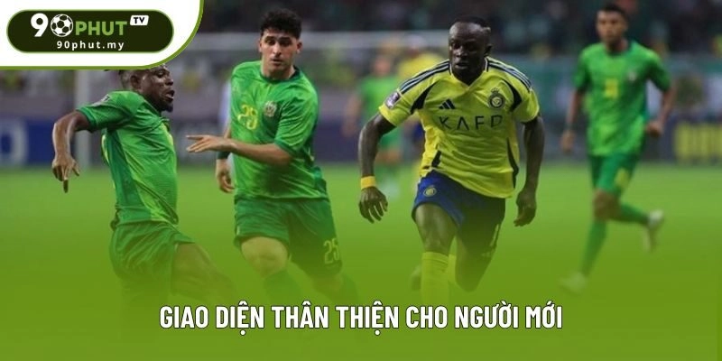 Giao diện thân thiện cho người mới Giao diện thân thiện cho người mới